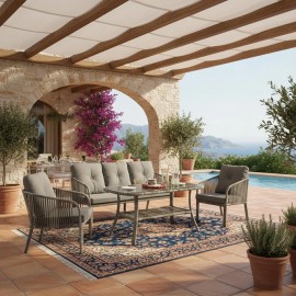 سێتی دانیشتنی کاپری بۆستن 3+1+1 + مێز + 2 پووف; ڕەساسی