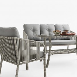 سێتی دانیشتنی کاپری بۆستن 3+1+1 + مێز + 2 پووف; ڕەساسی