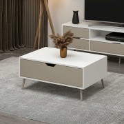 مێزی ناوڕاستی ئێلینا 90*60*41 سم ; سپی