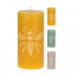 مۆمی ستوونی  7 * 7 * 14 سم 3 رەنگی جوراوجور