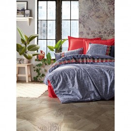 ئاسیر کوتون بوکس تاخمی سەرچەفی فولک ئارت یەک نەفەری رەنگی شینی تاریک