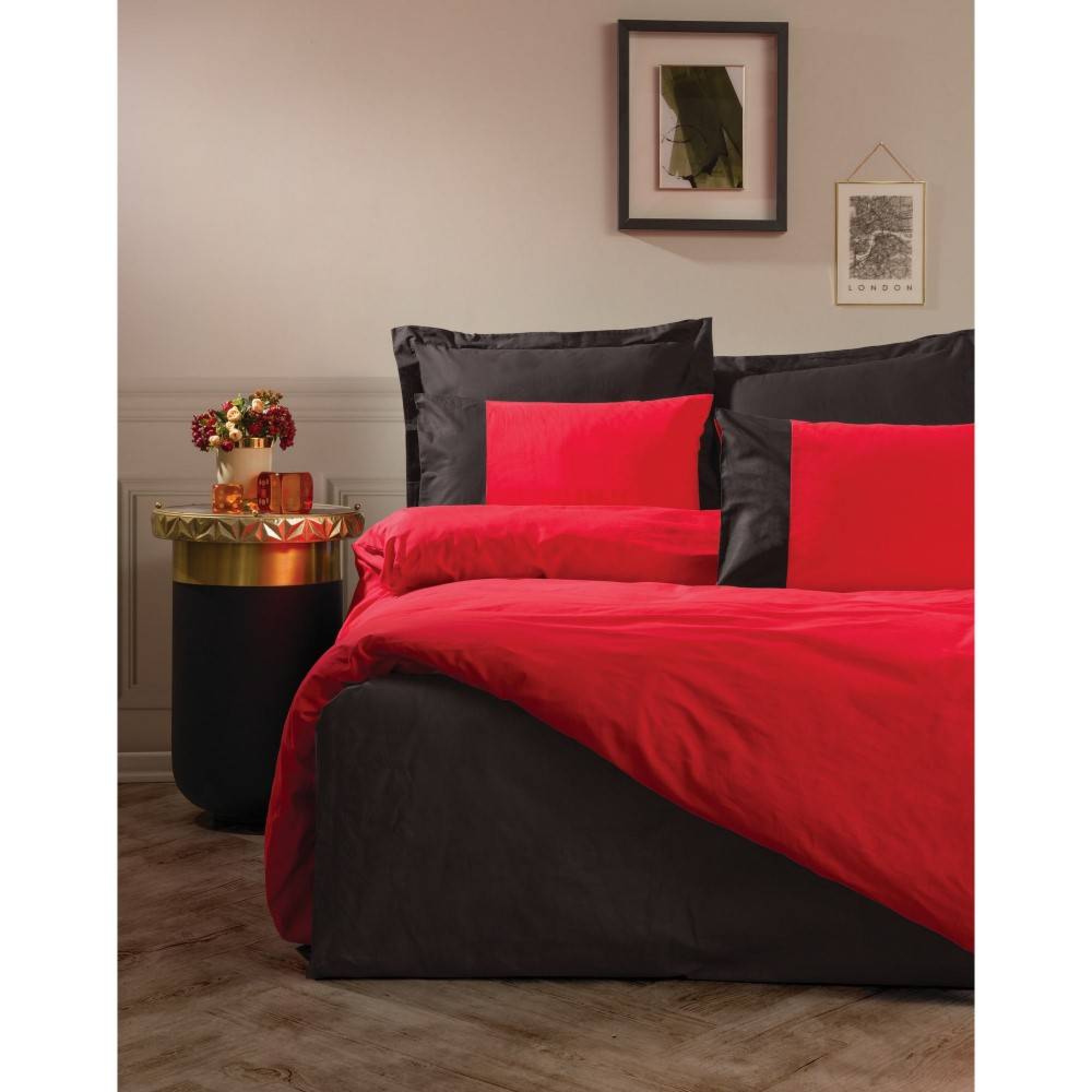 ئاسیر کوتون بوکس تاخمی سەرچەفی پلاین یەک نەفەری رەنگی سور