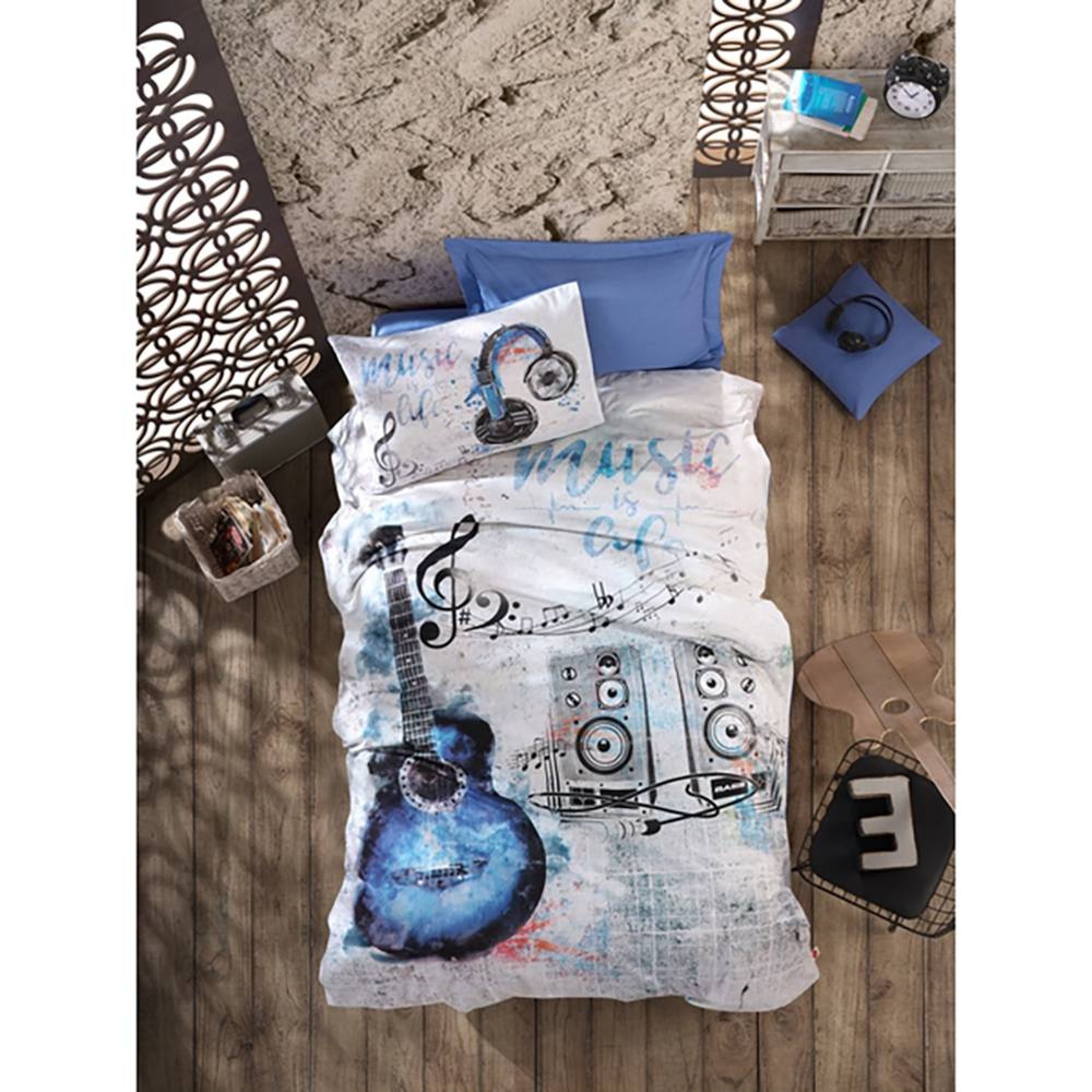 ئاسیر کوتون بوکس تاخمی سەرچەفی گیتار گەنجان رەنگی . شین