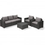 قەنەپەی باخچەی 3 نەفەری كالیفۆرنیا رەنگی ئەنتراسایت 187*72*67 سم