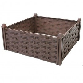 باخچەی سەوزەی چوارگۆشە قاوەیی 45X21X3 سم