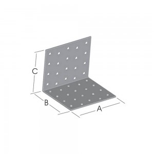 گۆشەی بەستنی 90 پلەی لا ڕيك 100*80*80