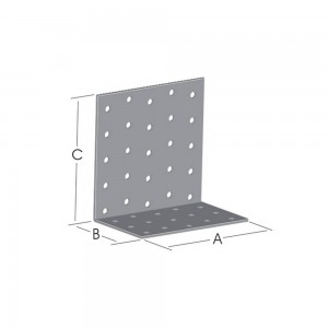 گۆشەی بەستنی 90 پلەی لا ناڕێك 100*100*140