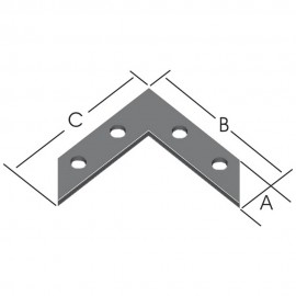 گۆشەی بەستنی V شێوە - بۆیە کراو 15*100*100