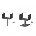 ڕاگری شێلمان بە جێگیرکەر لە شێوەی U کە رێکدەخرێت -  ستانلس ستیل