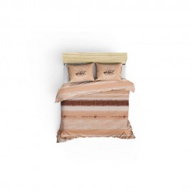 سێتی بەرگی لێفی تاکی ڕانفۆرس ڕەنگی کرێمی سەلەمون قاوەیی 160*220سم