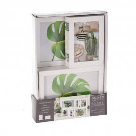 چوارچێوەی وێنە قەدکراو سپی 6 وێنە