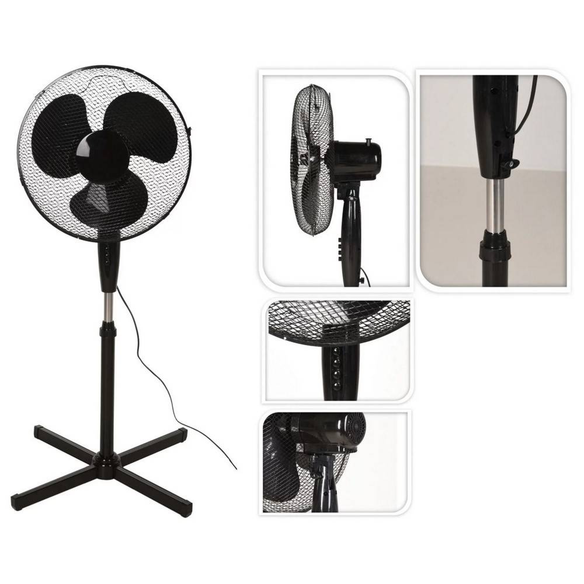 پانکەی وەستاو تیرەی 41 سم رەنگی رەش