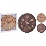 کاتژمێری دیوار ڕوخساری دار 30 سم 2 شێوە