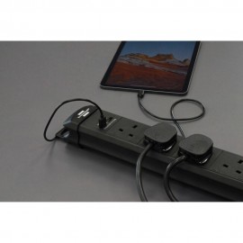 کێبڵی درێژکەرەوە بە دوگمەی فیوزی سەلامەتی 5 ڕێگا 3 مەتر + 2  Usb