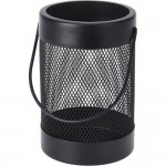 فانۆس هەڵگری مۆم تۆڕی ئاسن ڕەنگی رەش.