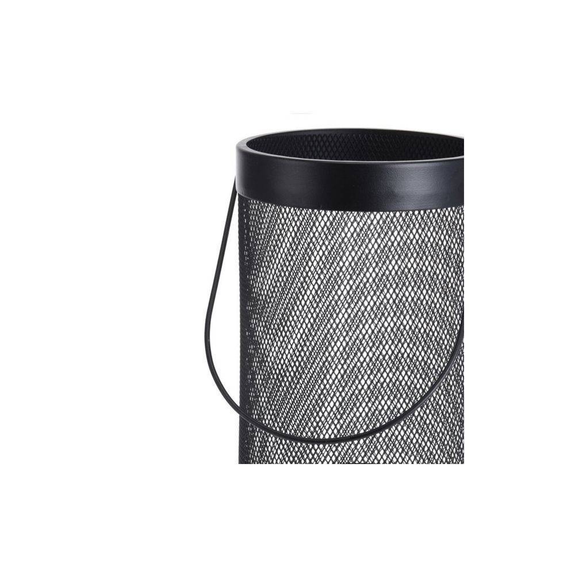 فانۆس هەڵگری مۆم تۆڕی ئاسن  ڕەنگی رەش.