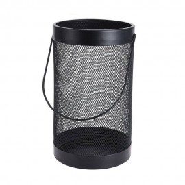 فانۆس هەڵگری مۆم تۆڕی ئاسن  ڕەنگی رەش.