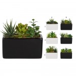 ڕووەکی دەستکرد لەناو گۆزەی سیرامیکی دیکۆراتدا