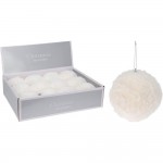 تۆپی کریسمس 120 ملم لە فەڕووی دەستکرد - سپی