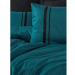 سێتی بەرگی لێف دووکەسی ڕانفۆرس ڕەنگی پیترولی شین 200*220 سم