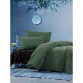 سێتی بەرگی لێف دووکەسی ڕانفۆرس پۆپلین ڕەنگی سەوز 200*220 سم