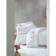 سێتی بەرگی لێف دووکەسی  پریمیۆم  - ڕەنگی سپی 200*220 سم