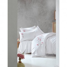 سێتی بەرگی لێف دووکەسی  پریمیۆم  - ڕەنگی سپی 200*220 سم