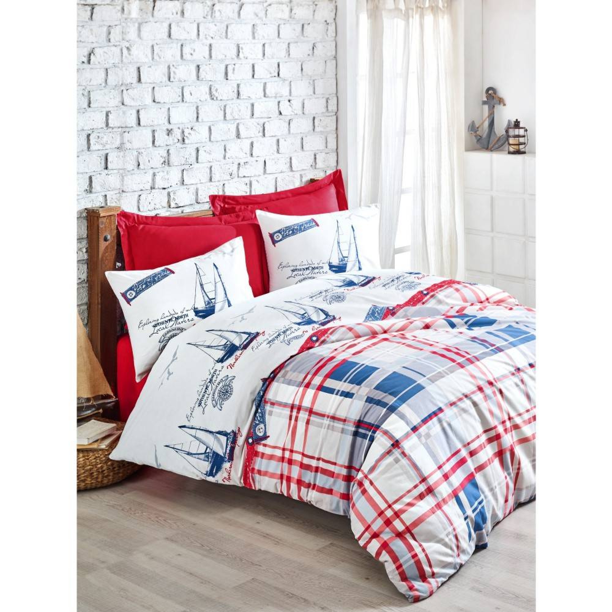 سێتی بەرگی لێف یەک کەسی ڕانفۆرس ڕەنگی سووری کلارێت   160*220 سم