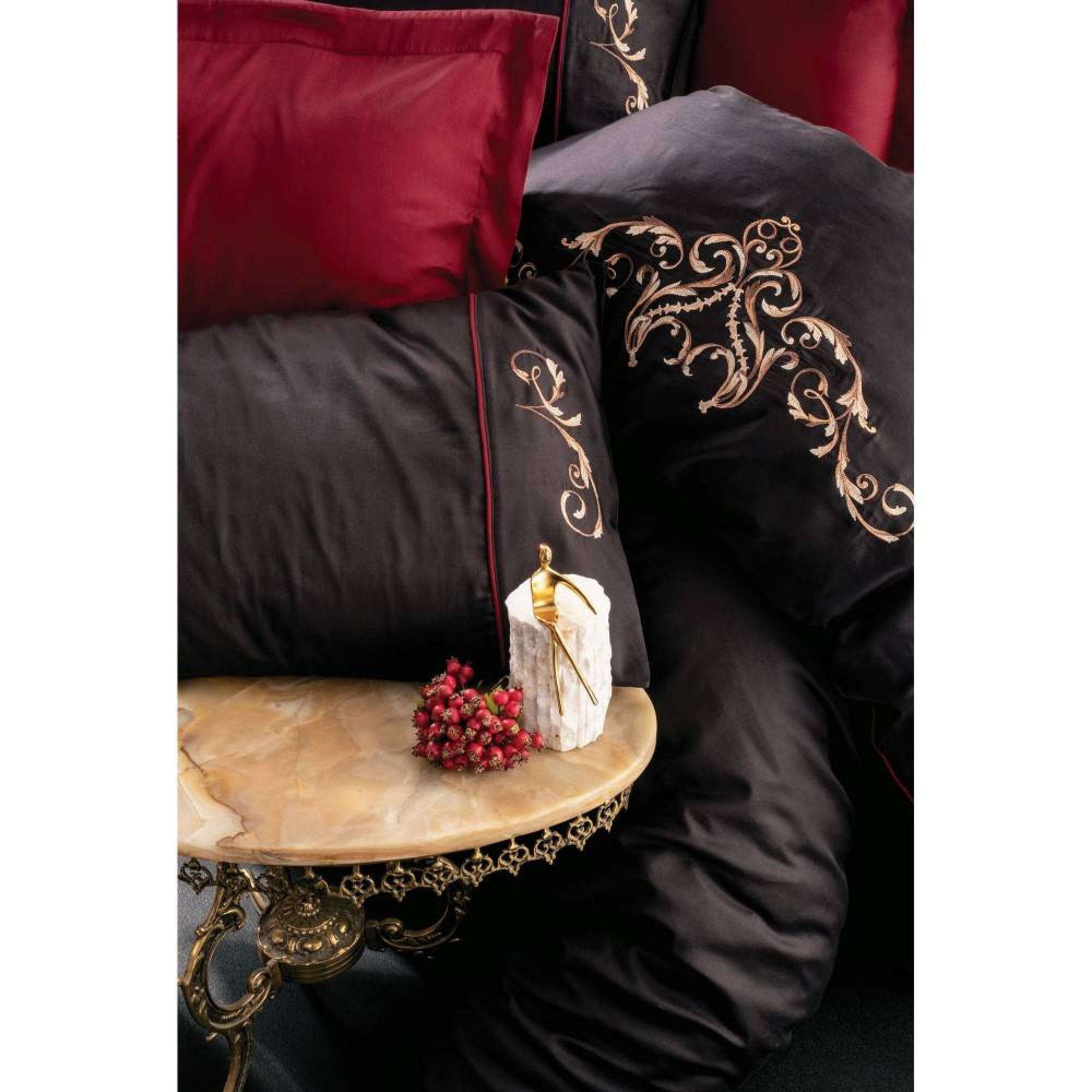 سێتی بەرگی لێف دووکەسی ڕانفۆرس ڕەنگی سووری کلارێت 200*220 سم