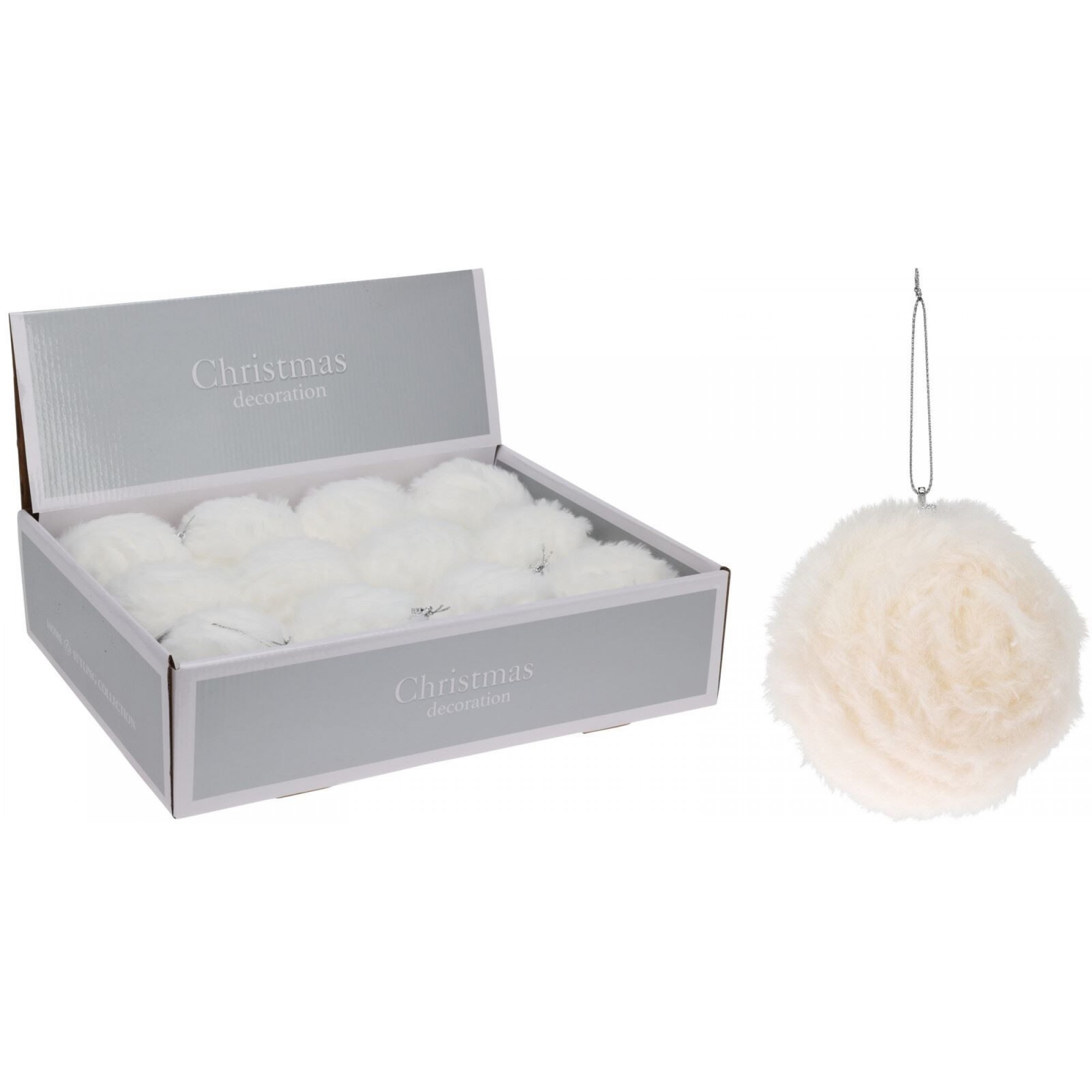 تۆپی ڕازاندنەوەی داری سەرێی ساڵ بە فەروو 100 ملم ; سپی - 100MM WHITE