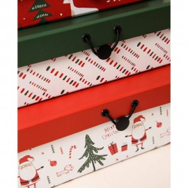 سێتی سندوقی دیاری کریسمس / پاکەت و بەستەری کریسمس، سێ پارچە بە دیزاینی کریسمس