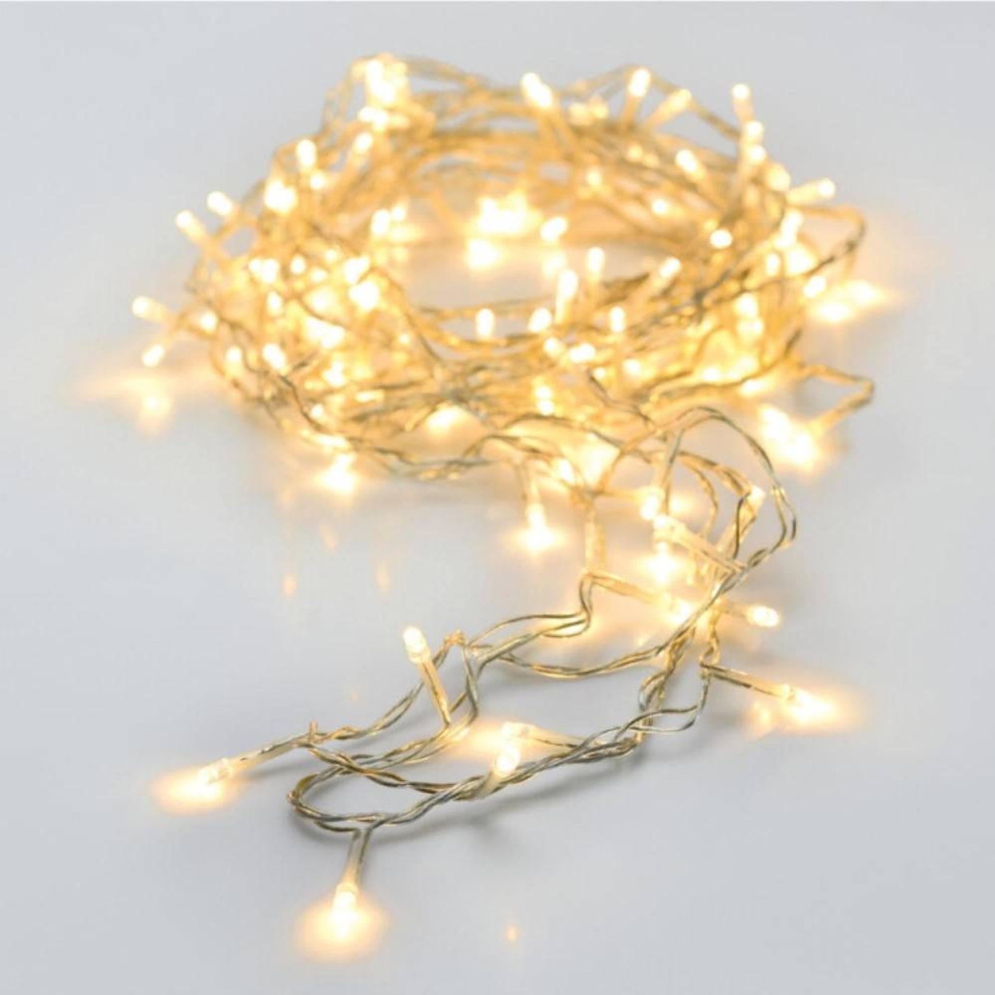 گڵۆپی کریسمس کێبلی شەفاف بە 320 گڵۆپی سپی گەرم - 24 مەتر