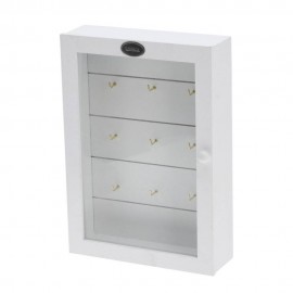 کابینەی کلیلی دار بە دەرگای شووشەی رەنگی سپی 19 سم * 27 سم