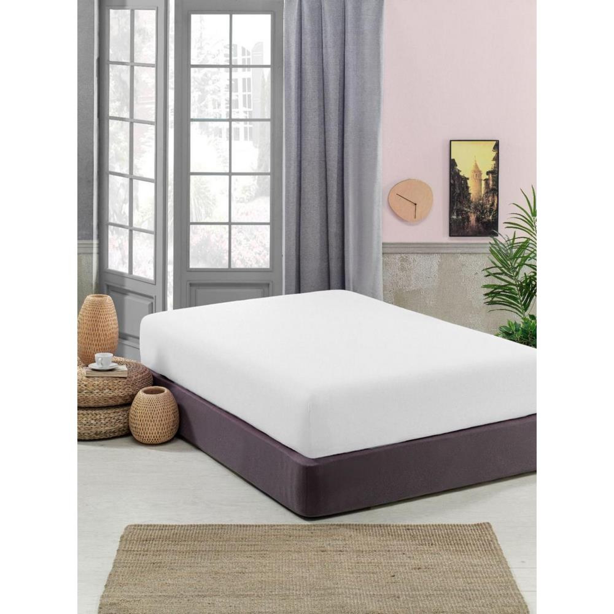 چەرچەفەی جێگای نوستن 200*200 سم - سپی