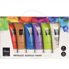 بۆیەی کانزای ئەکریلیک 75 مل 6 دانە