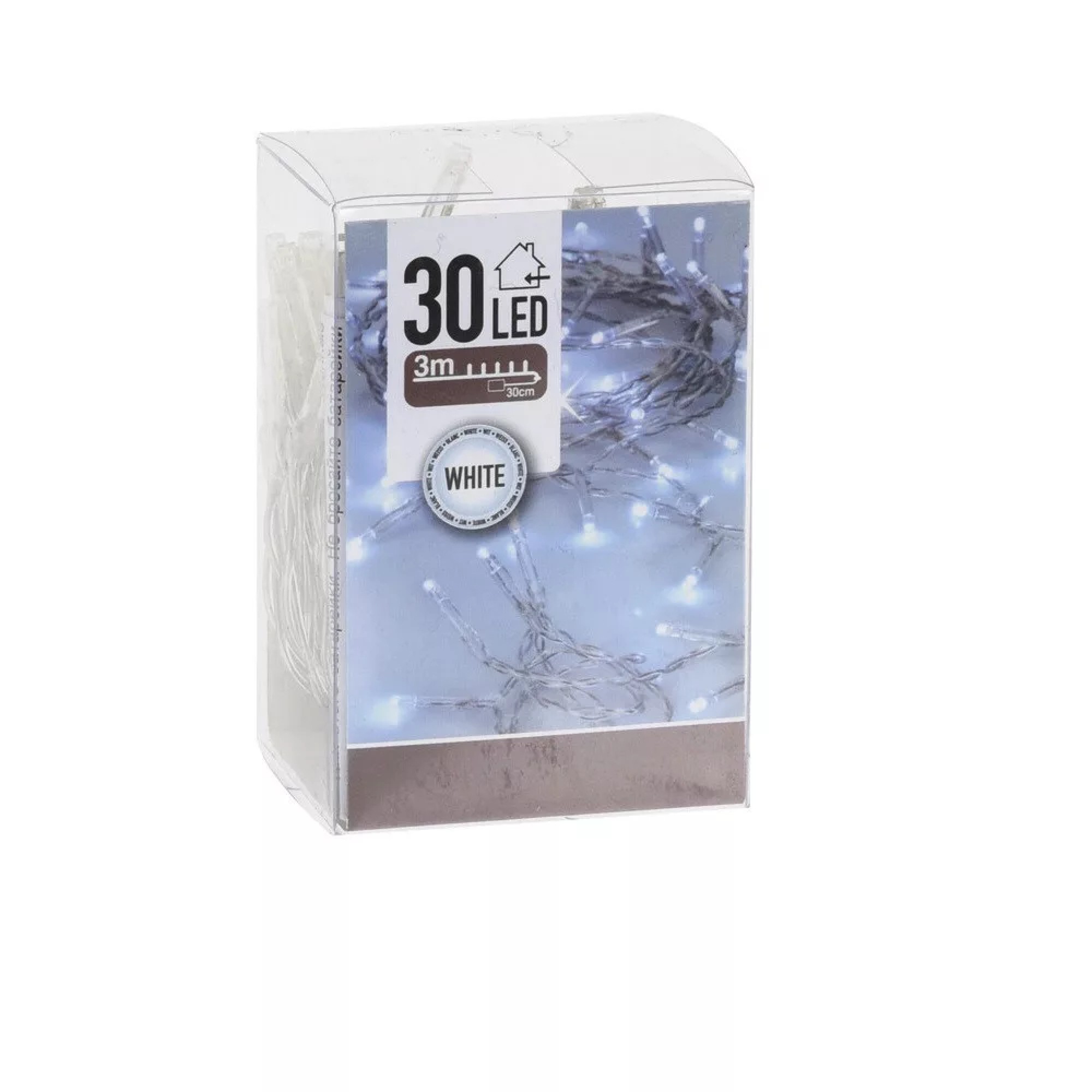 گڵۆپی زەنجیریی لێد بە شەحن و تایمەر ڕەنگی سپی 30 دانەیی - AX9800540