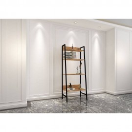 ڕەفەی کتێبی 60*34*146 سم بە ڕەنگی قاوەیی داری