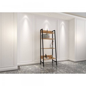 ڕەفەی کتێبی 60*34*146 سم بە ڕەنگی قاوەیی داری