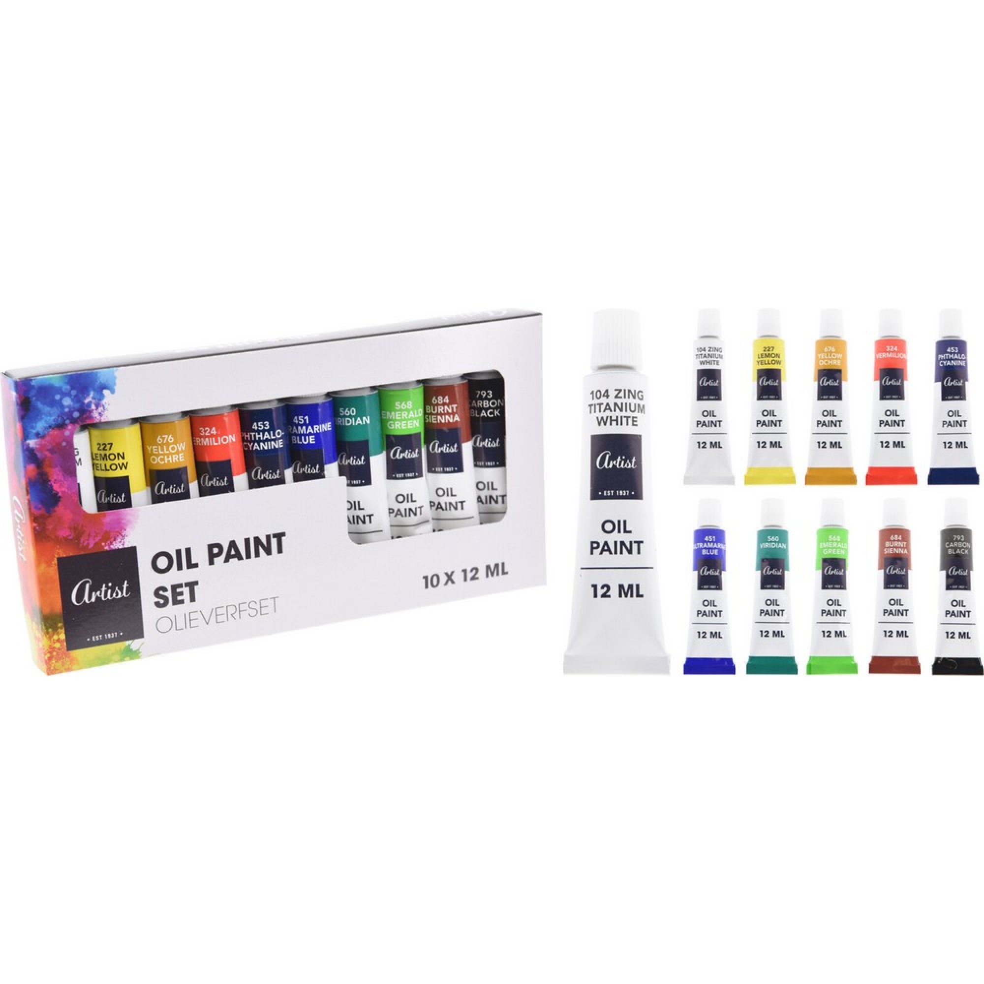 سێتی بۆیەی زەیتی 12 مل 10 دانە