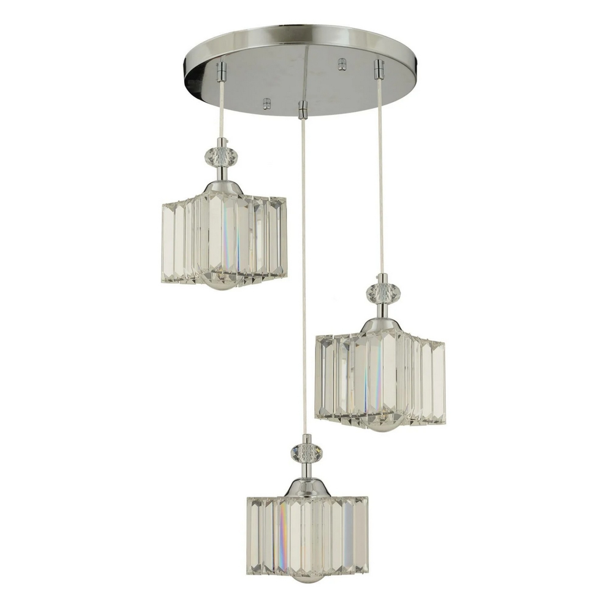 چرای هەڵواسراو بازنەی 3 چرا کریستاڵی جۆری کۆگۆ