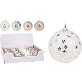 تۆپی کریسمس 80 ملم - سپیی بریقەدار