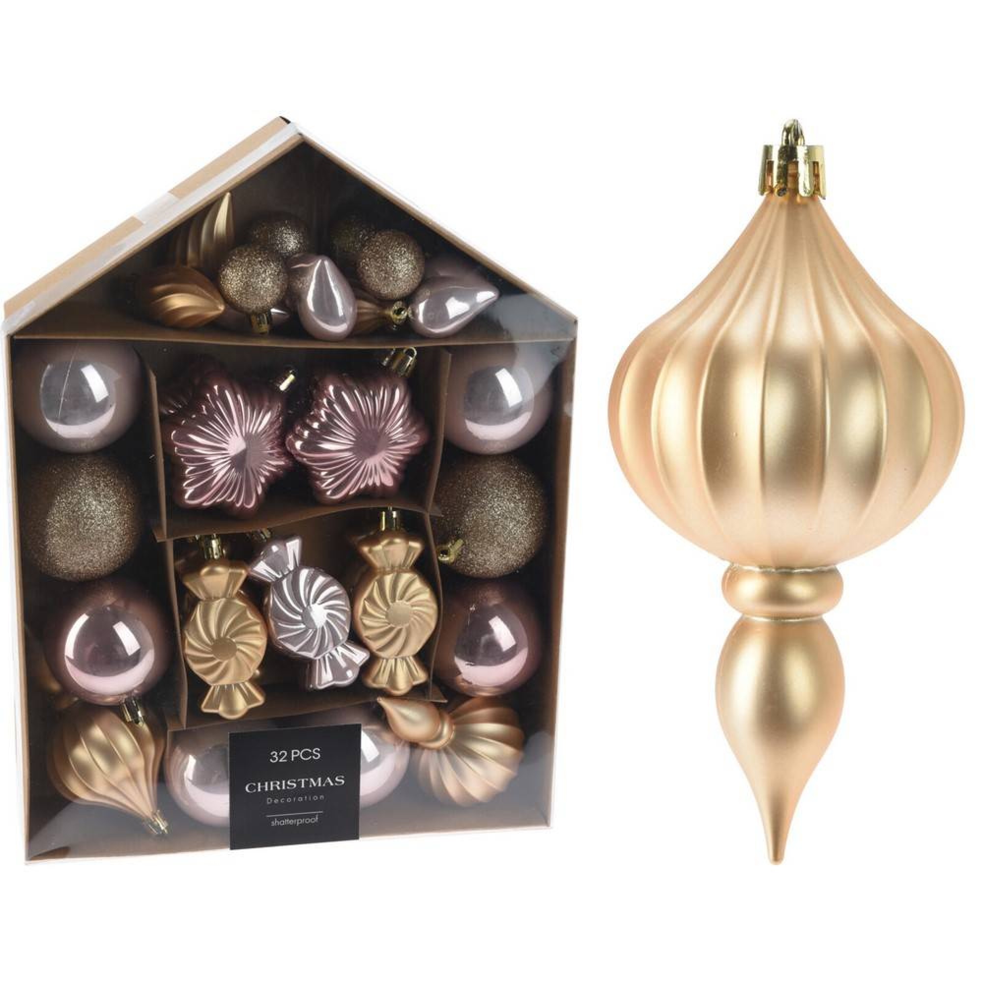 سێتی تۆپی داری کریسمس 32 پارچە