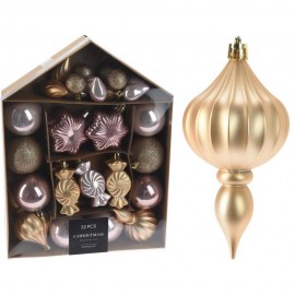 سێتی تۆپی داری کریسمس 32 پارچە