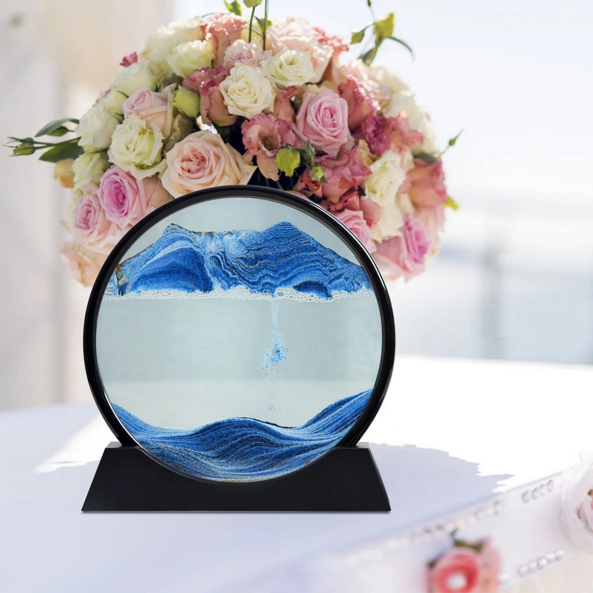 دیکۆری لم لە شووشە - شین