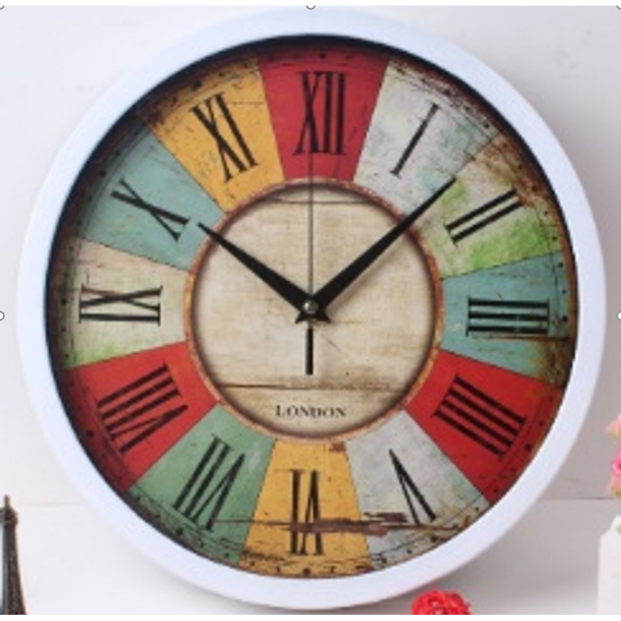 کاتژمێری دیواری لادێیی - ڕەنگاوڕەنگ