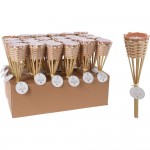 مەشخەڵی بامبۆ بە مۆمی سیترۆنێلا 35 سم - 420900460