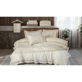 سێتی ڕووبەرگی لێف ; قاوەیی / کرێمی - 129CTN4499