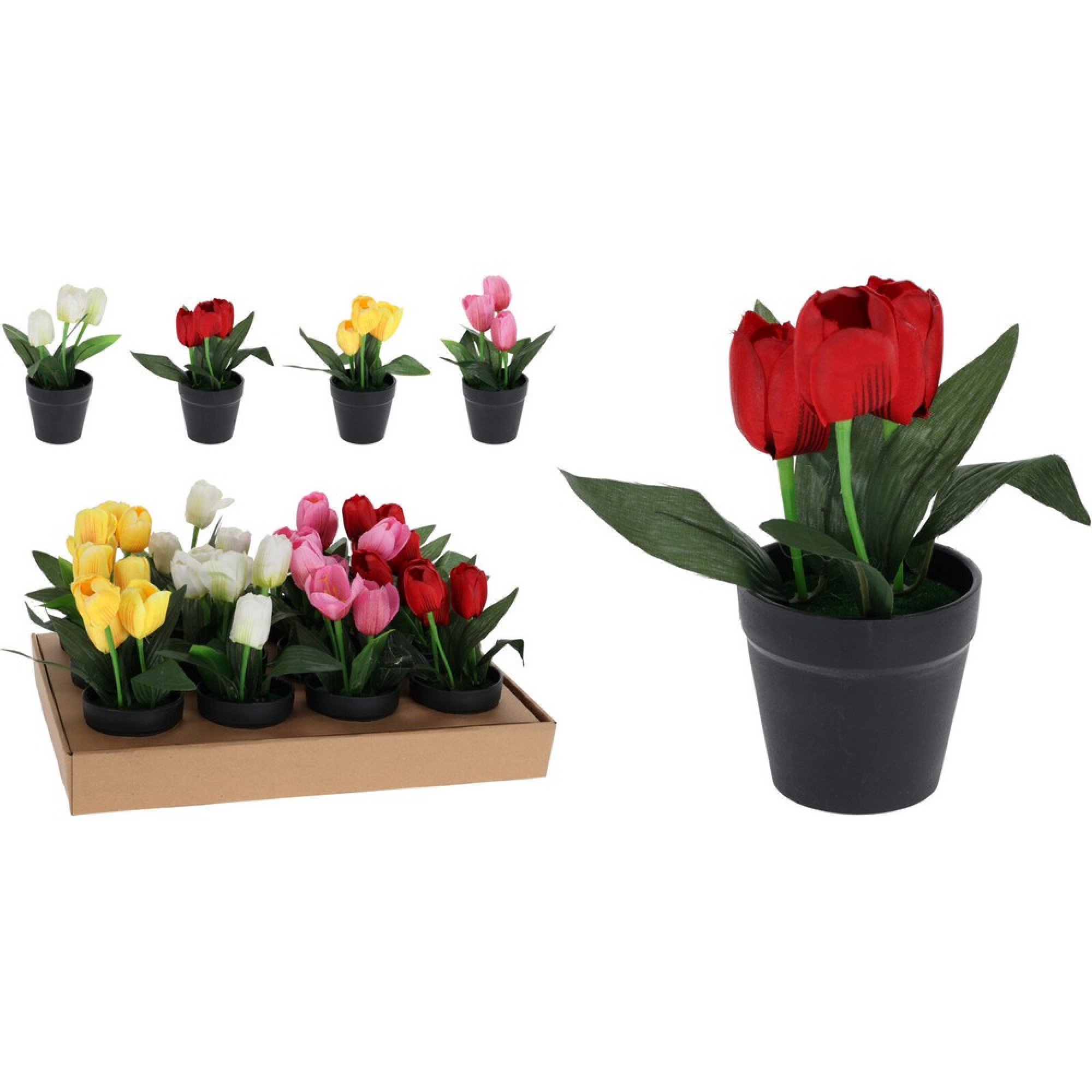 گوڵی دەستکرد لە گۆزە - ڕەش - PL4003020