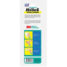 هەڵواسەری پلاستیکی خۆ-لکێنەر 4 لە 1 (بە چسپێی 3 م); سپی