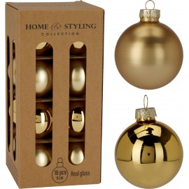 سێتی تۆپی کرێسمەس 16 دانە 60 ملم؛ زێرین - ARB200400